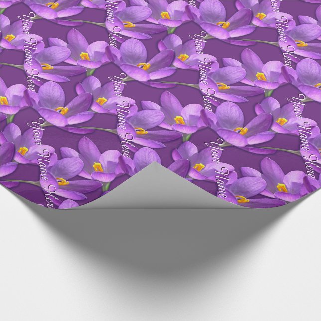 Papier Cadeau Papier-cadeau de Crocus de printemps de Pâques (Coin)