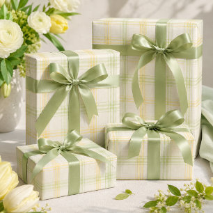 Papier Cadeau Papier Cadeau Luxe Rayé Citron