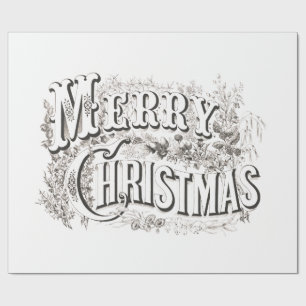 PAPIER CADEAU PAPIER CADEAU:  MERRY CHRISTMAS ILLUSTRATION