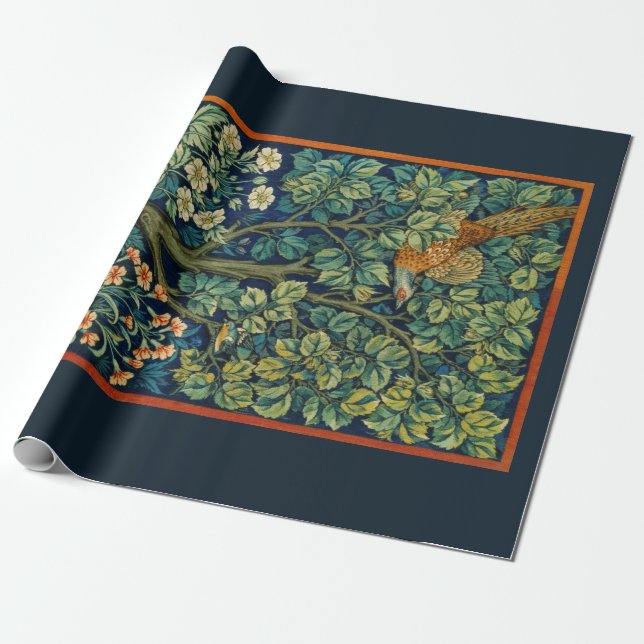 PAPIER CADEAU PAPIER CADEAU: WILLIAM MORRIS : PHÉASANT (Déroulé)