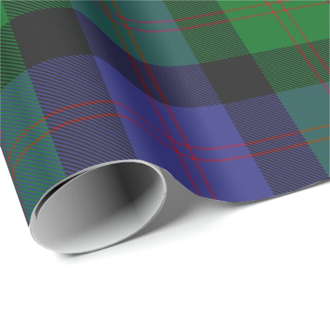 Papier Cadeau Papier Clan Blair Tartan (Coin rond)