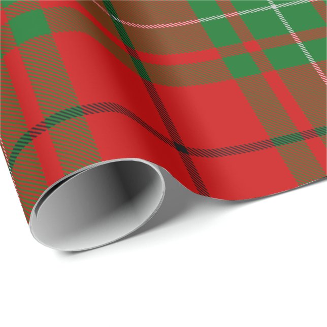 Papier Cadeau Papier Clan MacAulay Tartan (Coin rond)