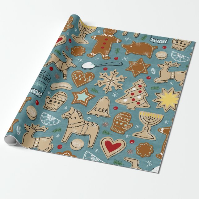 Papier Cadeau Papier de cuisson au four à biscuits de Noël (Déroulé)