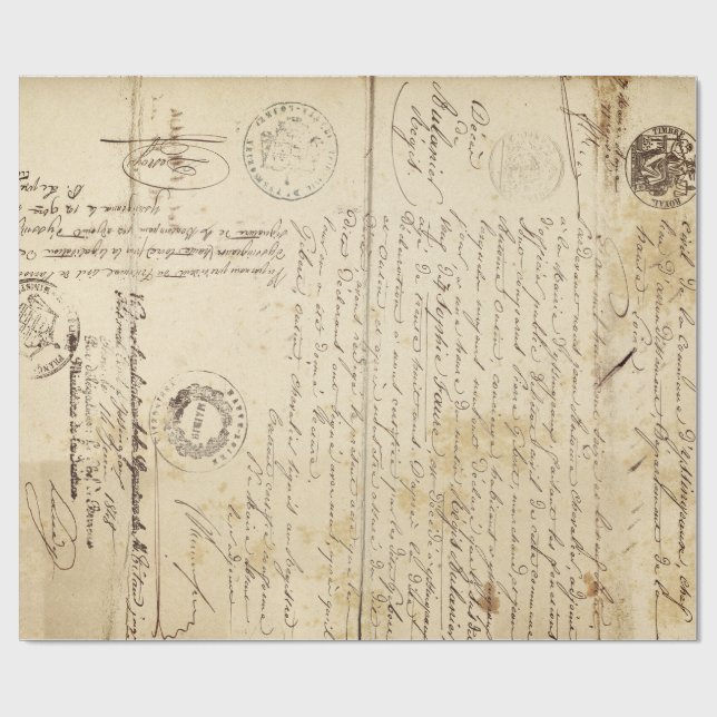 Papier Cadeau Papier de Decoupage de meubles de document de (Plat)