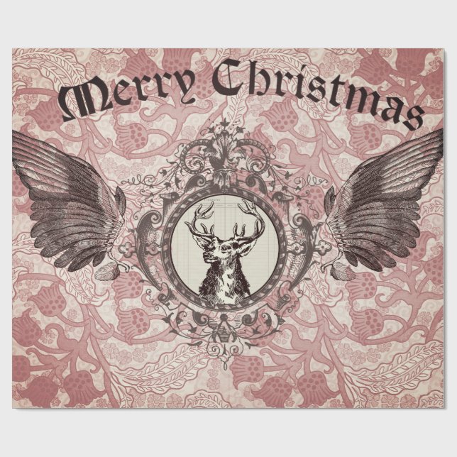 Papier Cadeau Papier de Decoupage d'élans de Noël (Plat)