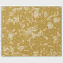 Papier de giftwrapper à pétale d'or