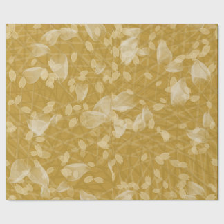 Papier Cadeau Papier de giftwrapper à pétale d'or