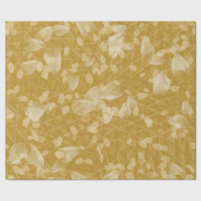Papier Cadeau Papier de giftwrapper à pétale d'or (Couture)