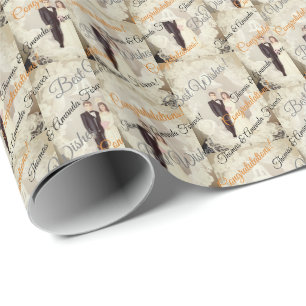 Papier Cadeau Papier de Mariage personnalisable
