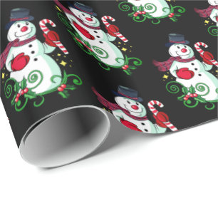 Papier Cadeau Papier de Noël - Snowman de vacances