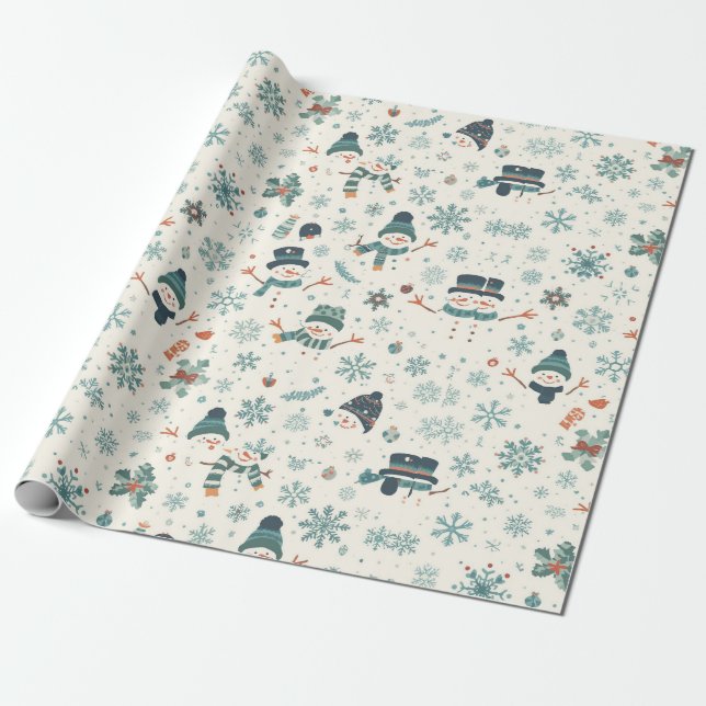 Papier Cadeau Papier de Noël traditionnel/classique (Déroulé)