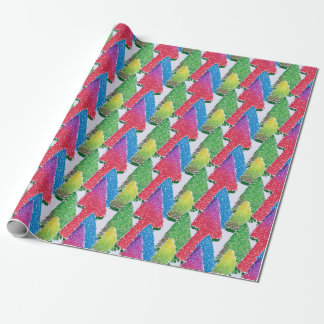 Papier Cadeau Papier de recouvrement d'arbre brillant