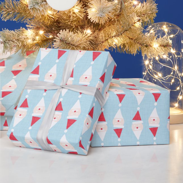 Papier Cadeau Papier de recouvrement géométrique de Père Noël Wh (Vacances)