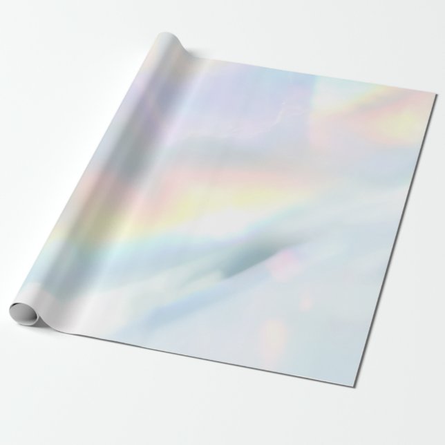 Papier Cadeau Papier de recouvrement holographique | Luxueux Mar (Déroulé)