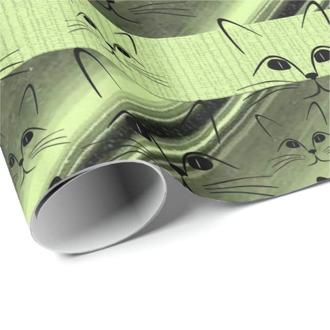 Papier Cadeau Papier de recouvrement Kitten (Coin rond)