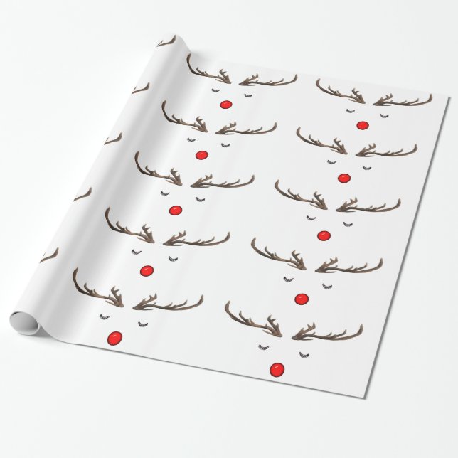 Papier Cadeau Papier de recouvrement Rudolph (Déroulé)