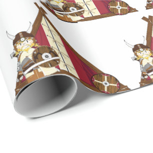 Papier Cadeau Papier de recouvrement - Viking Warrior