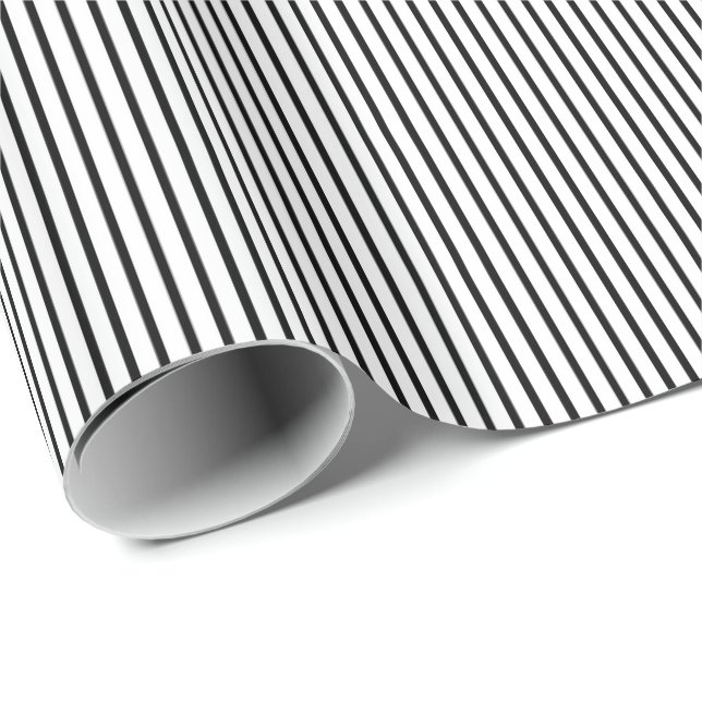 Papier Cadeau PAPIER DE RÉVISION À 5 GIFLES Noir-Blanc (Coin rond)