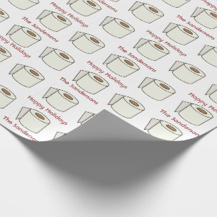 Papier Cadeau Papier de toilette Funny personnalisé Joyeuses fêt