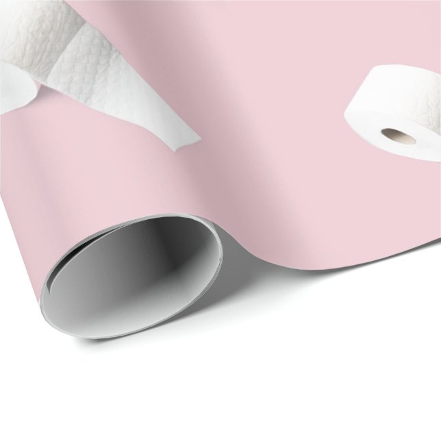 Papier Cadeau Papier de toilette rouleau drôle de quarantaine (Coin rond)