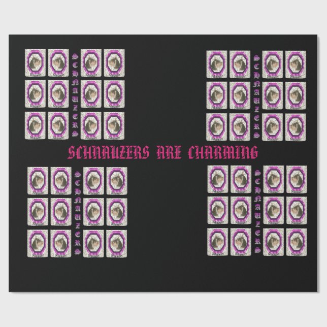 Papier Cadeau Papier de Wrpping de Schnauzer (Plat)