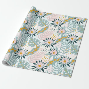 Papier Cadeau Papier d'emballage à motifs floraux