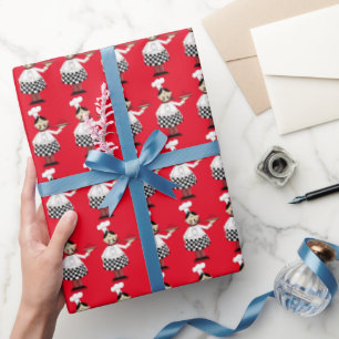 Papier Cadeau Papier d'emballage à thème du chef pizza italien