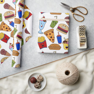 Papier Cadeau Papier d'emballage alimentaire rapide amusant