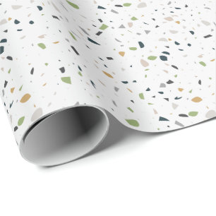Papier Cadeau Papier d'emballage arrière - plan motif en terrazz