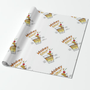 PAPIER CADEAU PAPIER D'EMBALLAGE - ART AIGRE DE COCKTAIL DE