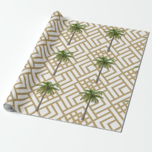 Papier Cadeau Papier d'emballage avec conception géométrique or