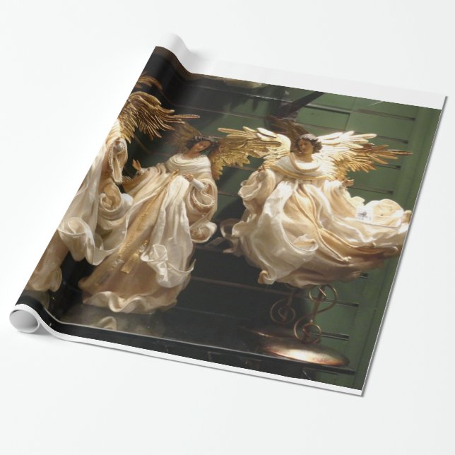 Papier Cadeau Papier d'emballage avec des anges (Déroulé)