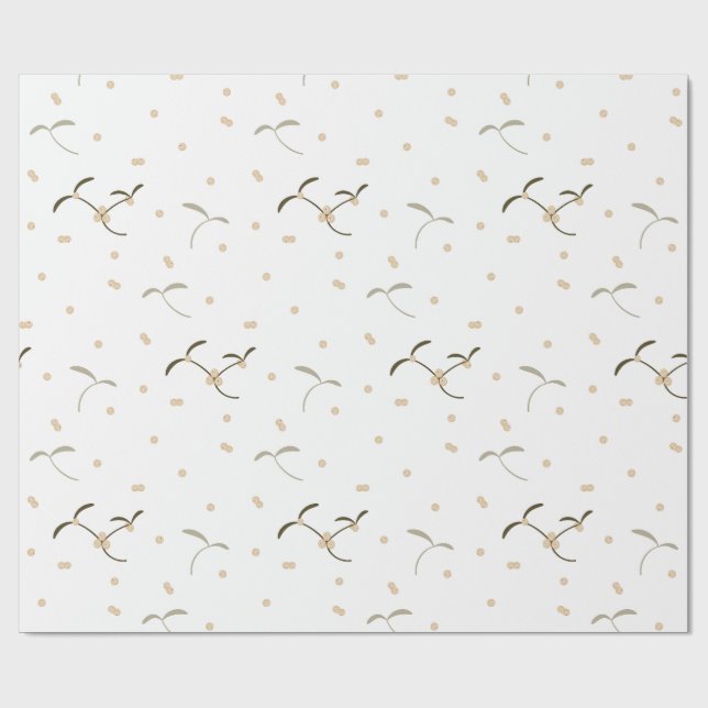Papier Cadeau papier d'emballage avec un motif de feuille (Plat)