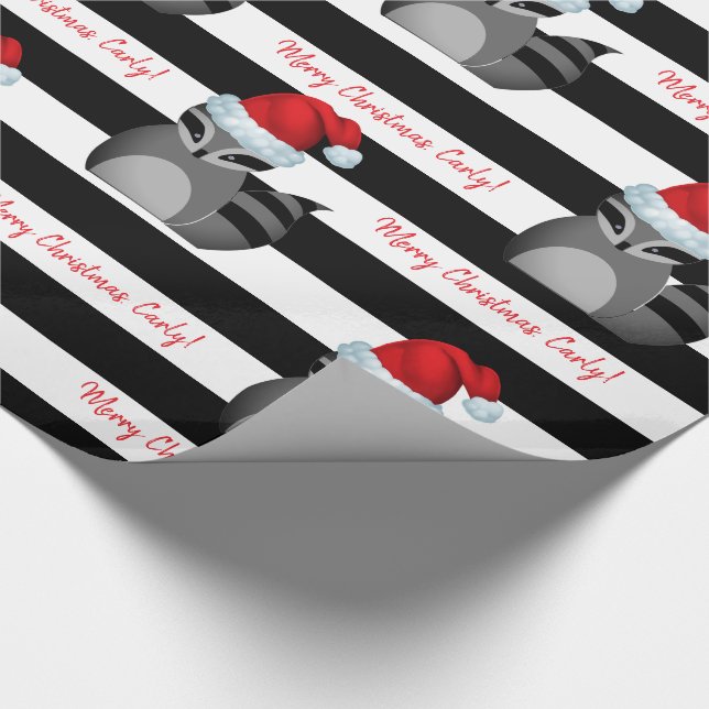 Papier Cadeau Papier d'emballage barré par raton laveur (Coin)