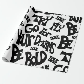 Papier Cadeau Papier d'emballage "Be Brave Be Bold"