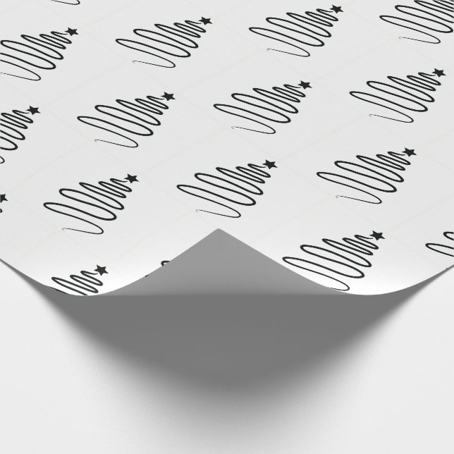 Papier Cadeau Papier d'emballage blanc de style minimal pour (Coin)