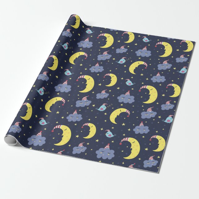 Papier Cadeau Papier d'emballage - Bonne nuit (Déroulé)