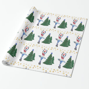 Papier Cadeau Papier d'emballage brillant de nouvelle année de