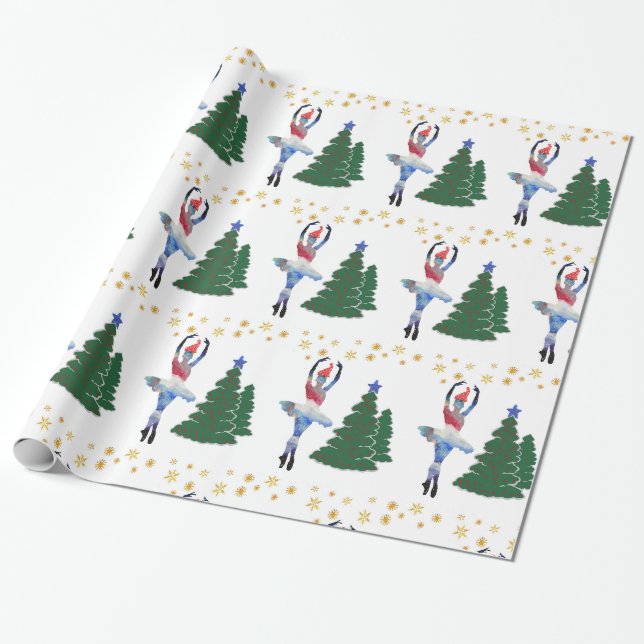 Papier Cadeau Papier d'emballage brillant de nouvelle année de (Déroulé)