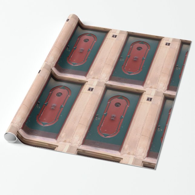 Papier Cadeau Papier d'emballage brillant de porte fraîche, 30 (Déroulé)