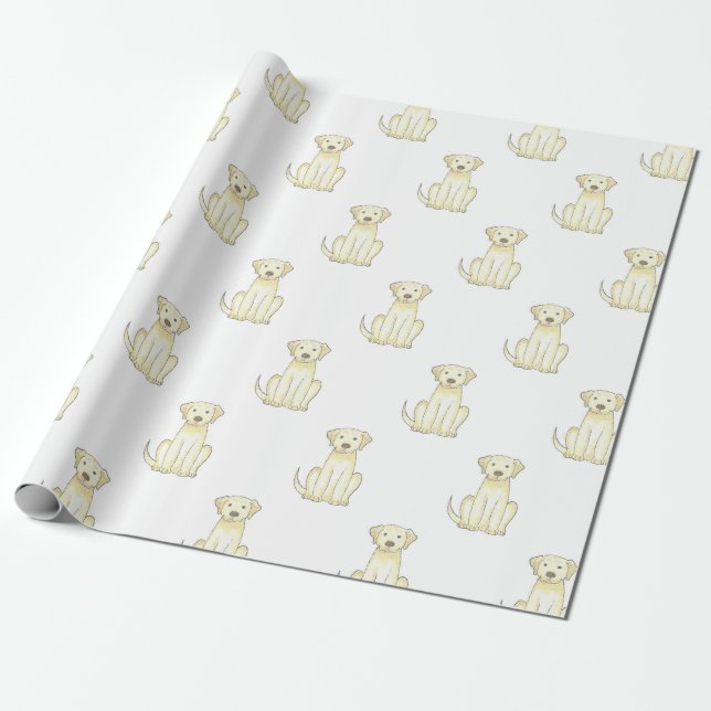 Papier Cadeau Papier d'emballage cadeau de chien de chien (Déroulé)
