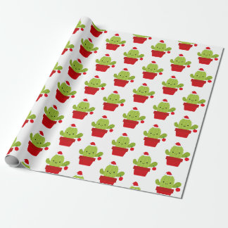Papier Cadeau Papier d'emballage cadeau de Noël de cactus