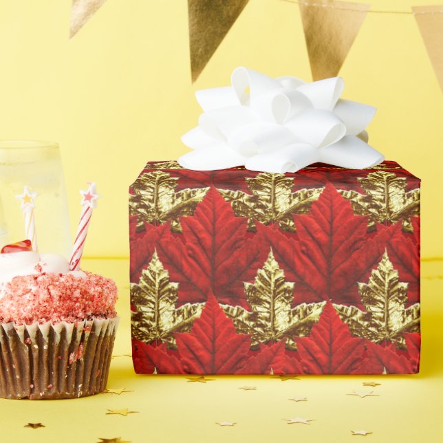 Papier Cadeau Papier d'emballage Canada Papier feuille d'érable (Fête d'anniversaire)