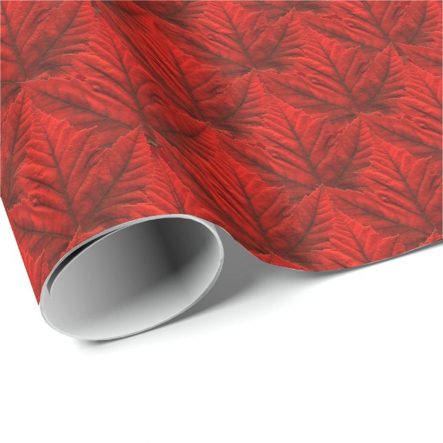 Papier Cadeau Papier d'emballage Canada Papier feuille d'érable (Coin rond)