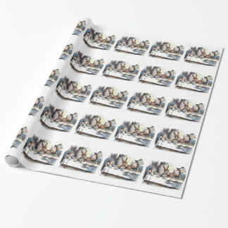 Papier Cadeau Papier d'emballage carrelé par pastels fous de thé