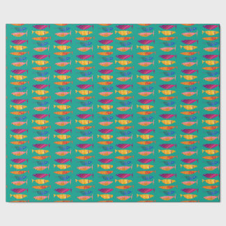 Papier Cadeau Papier d'emballage coloré Fancy Poisson