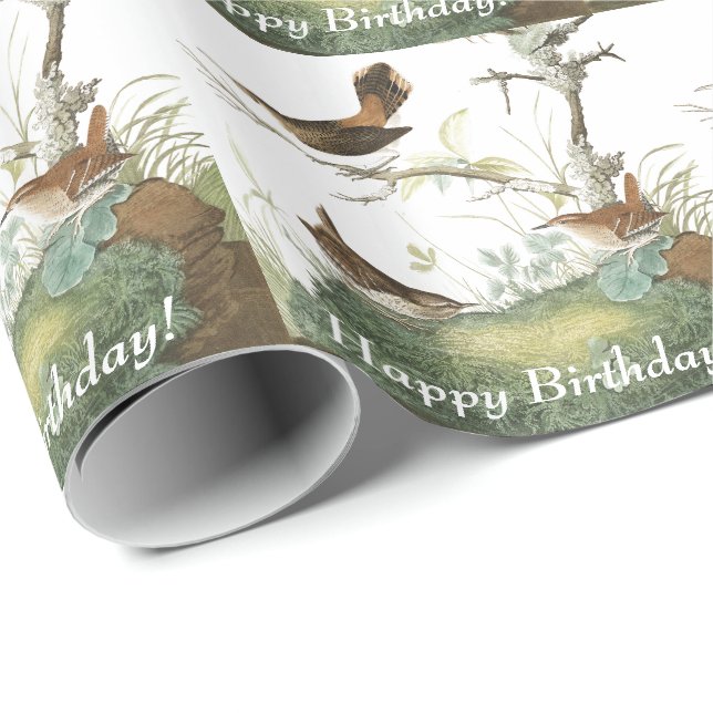 Papier Cadeau Papier d'emballage d'anniversaire d'animaux (Coin rond)