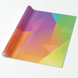 Papier Cadeau Papier d'emballage d'arc-en-ciel géométrique