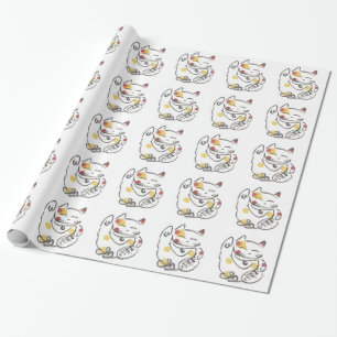 Papier Cadeau Papier d'emballage d'art chanceux japonais mignon