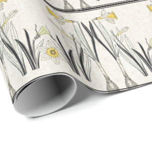 Papier Cadeau Papier d'emballage d'art de Nouveau de fleur